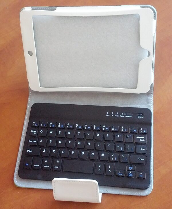 Шкіряний Чохол В Смужку Color Black / White / Turquoise / Green Nice Looking With Detachable Wireless Bluetooth Keyboard For Ipad Mini-0