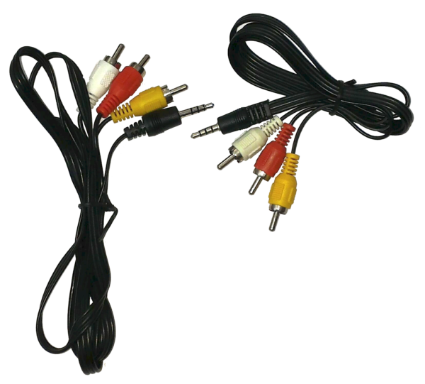 Аудио / видео кабель 3,5 мм - 3 шт. RCA, короткий 1 м-0
