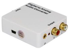 Digital SPDIF/Coaxial to Analog RCA Stereo Audio Converter HDA-2MB-0