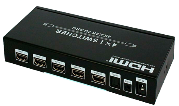4 by 1 HDMI Switcher with ARC-0