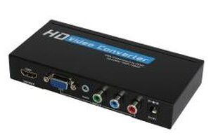 VGA/Component +Audio do HDMI 1080p konwerter z USB-multimedia odtwarzaczem-0
