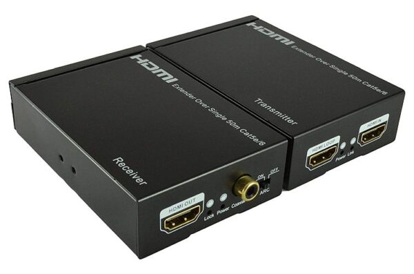 HDMI удлинитель по одному кабелю 50м UTP с ИК управлением-0