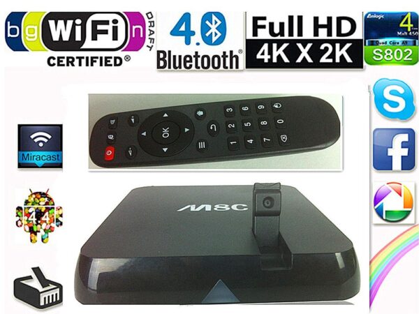 Android Smart TV 4K Box VenBOX ITV-M8C, Kamera 5MP, XBMC, AmLogic S802, Quad Core, KitKat 4.4-0