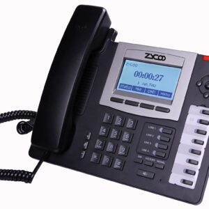 Telefon VoIP ZYCOO D60, PoE, 4xSIP, IAX, DSS, Router, LCD, HD Voice-0