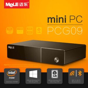 Mini PC MeLE PCG09 czterordzeniowy HTPC z Intel Atom Z3735F, 2GB RAM, 1080P HDMI 1.4, HDD kieszeń, VGA, LAN, WiFi, Bluetooth, Windows 10 OS z Bing-0