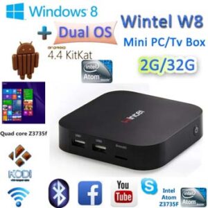 TV Box Smart Mini PC CX-W8 Wintel Atom Z3735F Windows 8.1 & Android 4.4 Dual OS 2GB/32GB-0
