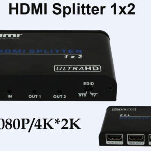 Rozdzielacz/Splitter 1x2 HDMI wideo UHD 4K*2K 3D Audio HDCP HDV-A12-0