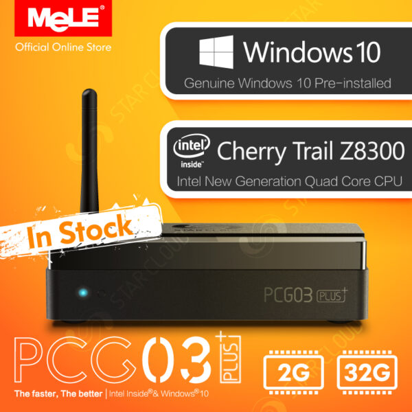 Компьютер Міні ПК MeLE PCG03 Quad Core HTPC Atom Z3735F 2GB RAM 1080P HDMI 1.4 VGA LAN WiFi Bluetooth Windows 10-0