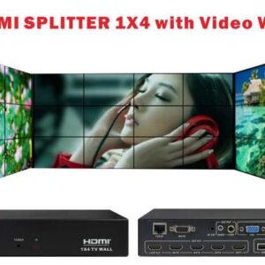 Splitter 1x4 HDMI Video Wall CVBS VGA HDMI USB HDV-TW14-0