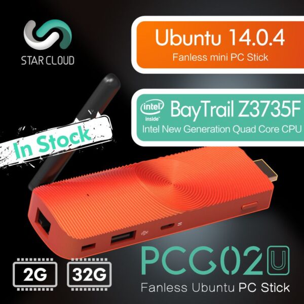 Mini PC Star Cloud PCG02U BayTrail Z3735F 2GB DDR3 32GB eMMC HDMI LAN WiFi-0