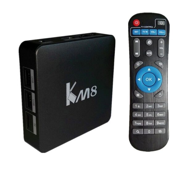 Медиаплеер TV Box KM8 Amlogic S905X Quad Core Android 6.0 KODI Dual WiFi, 2/16GB 4K Smart -0
