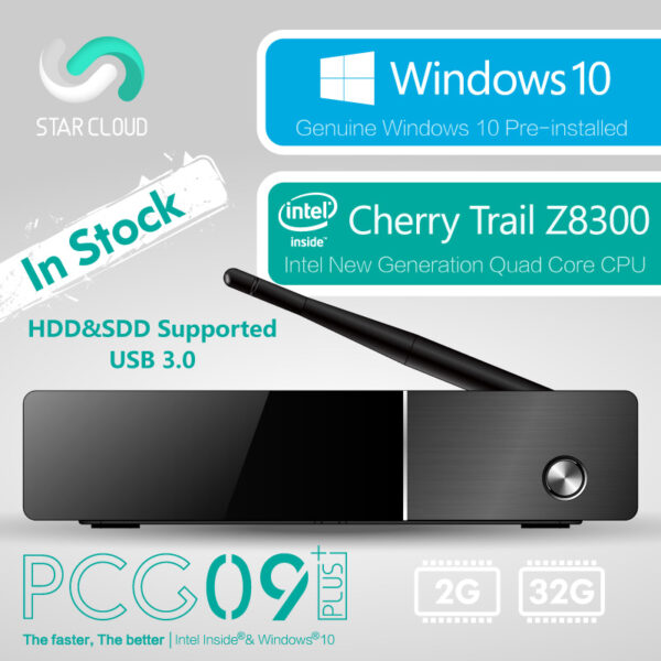 Міні ПК MeLE PCG09 Plus HTPC, 2Гб ОЗУ, 1080P HDMI 1.4, HDD, VGA, LAN, WiFi, Bluetooth, Windows 10 ОС зBing-0