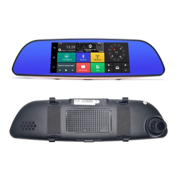 Автомобильное зеркало заднего вида с 7-дюймовым экраном GPS Navi 3G WCDMA DVR Bluetooth Android 5.0 1Гб/16Гб-0
