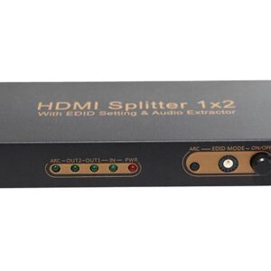 Splitter HDMI 1x2 HDMI z Konfiguracją EDID, ARC Audio Ekstraktor, 3D, 4K-0