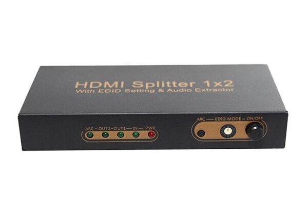 Splitter HDMI 1x2 HDMI With EDID Setting ARC Audio Extractor, 3D, 4K-0