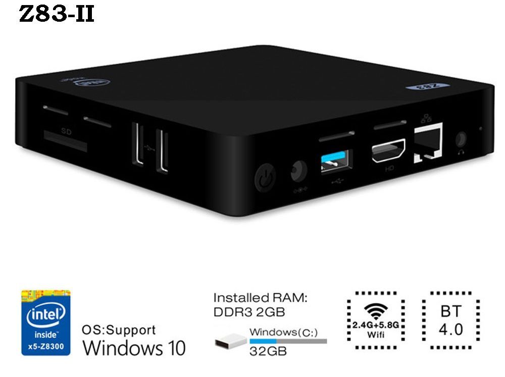 Mini PC Z83 TV Box Windows 10 Home Atom X5-Z8350 4K 1000M 2.4G Wifi - VenBOX online store