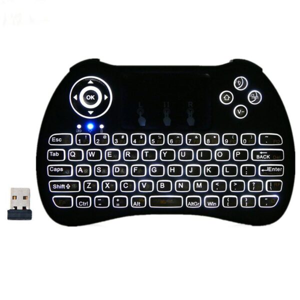 Hand-held Wireless QWERTY Keyboard H9 Mini, black-0