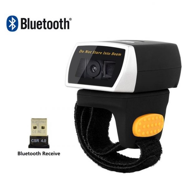 Безпровідний напальчник сканер штрих-кодів Netum NT-R1 Bluetooth чорний-0