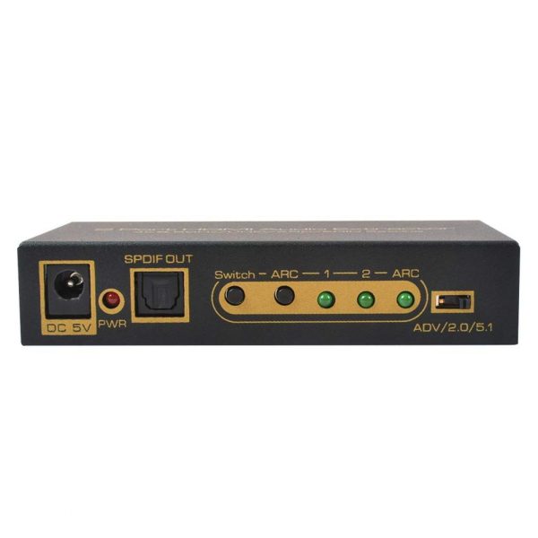 HDMI switch 2X1 with audio extractor HDR 18Gbps-8604