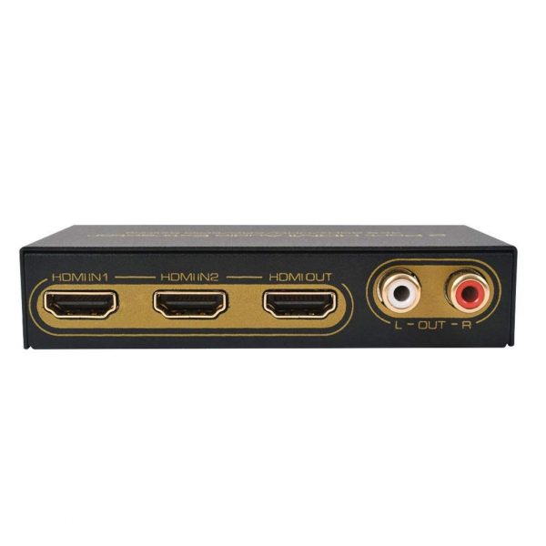 HDMI switch 2X1 with audio extractor HDR 18Gbps-8602