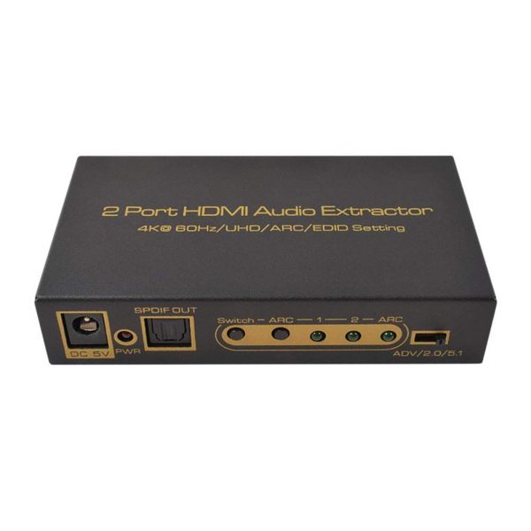 HDMI switch 2X1 with audio extractor HDR 18Gbps-8605