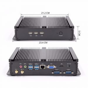 Industrial mini PC with Intel i5 DDR3L, mSATA SSD, VGA, HDMI, 2xRS232, WiFi, BT-0