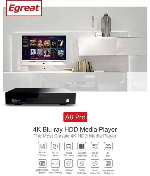 Android Smart TV Box Egreat A8 Pro 4K HDR-8770