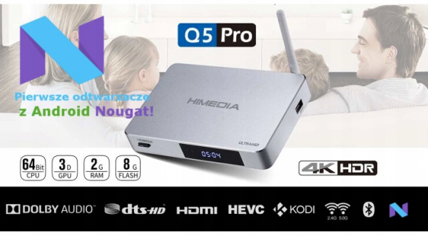 Android Smart TV Box HiMedia Q5 Pro 2GB/8GB 4K 3D UHD HDR-8731