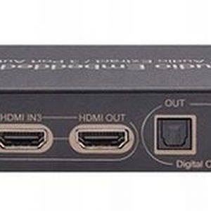 Перемикач HDMI 3x1 4K ARC з екстрактором аналогового/цифрового аудіо SPDIF/RCA-0