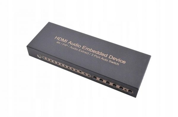 Switcher HDMI 3x1 4K ARC with SPDIF/RCA analog/digital audio extractor-8880