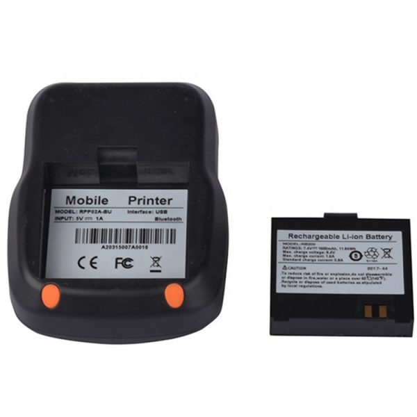 Thermal Mobile Printer Rongta RPP02A, BT, USB, black-8953