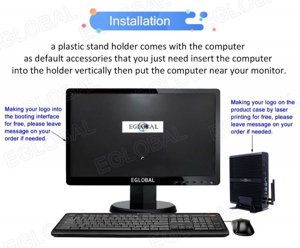 Industrial fanless mini PC Nettop Computer HTPC V7 Intel Core™ i7-10510 DDR4 mSATA HDMI DP-9452