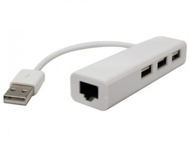 USB 2.0 to RJ45 Ethernet high speed adapter & 3 ports hub for Android mini PC/Windows PC-0