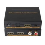 Version 1.3  HDMI to 2x HDMI + Audio ( SPDIF+ L/R)  Audio Extractor (3D&1080P)-0