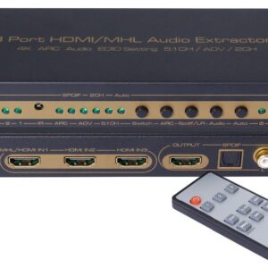 Switch 3x1 Port HDMI/MHL with Audio Extractor 4K ARC Audio EDID setting 5.1CH/ADV/2CH switcher 3x11.4v 3 in 1 out hdmi switcher-0