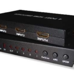 HDMI Switcher 4x1  Metal house, gift box , IR&Power-0