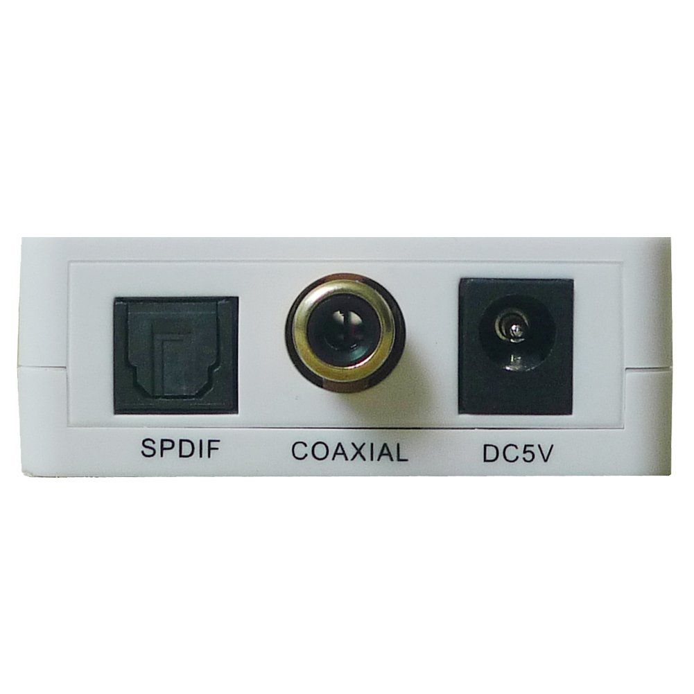 Digital SPDIF/Coaxial to Analog RCA Stereo Audio Converter HDA-2MB-6473 Digital SPDIF/Coaxial to Analog RCA Stereo Audio Converter HDA-2MB-6473
