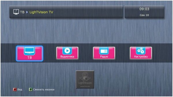 Internet TV on-line lighTVision LVTV-3899