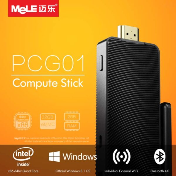 Fanless MeLE PCG01 Quad Core Mini PC Atom Z3735F 2GB DDR3 32GB eMMC HDMI WiFi Bluetooth Genuine Windows 10-0