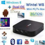 TV Box Inteligentne Mini PC CX-W8 Wintel Atom Z3735F systemu Windows 8.1 i Android 4.4 Podwójny OS 2GB / 32GB-0