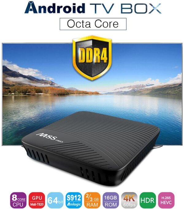 Приставка Android Smart TV Box MECOOL M8S PRO Android 7.1 Amlogic S912 DDR4 3/16GB 4K -0