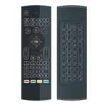 Wireless Air Mouse Remote Control with Keyboard Qwerty Backlit MX3 PRO mikcrophone IR Learning 2.4G -0