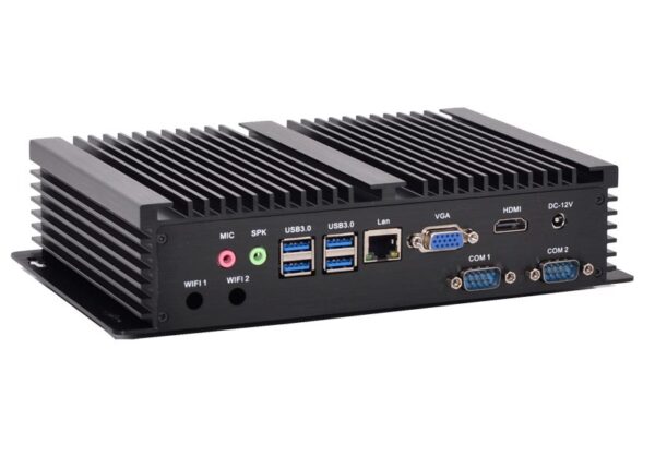 Fanless industrial mini PC Intel i3 5005U DDR3L, mSATA SSD, VGA, HDMI, Gigabit LAN, 2xRS232, Dual WiFi-0