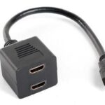 HDMI splitter 1x2 Lanberg with cable 20cm black-0