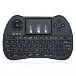 Hand-held Wireless QWERTY Keyboard with Backlight H9 Mini, black-0