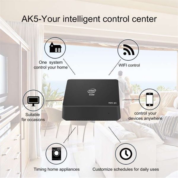 AK5 Apollo Lake Celeron 4gb 64 gb With dual HD port support dual screen display portable Mini PC-8408