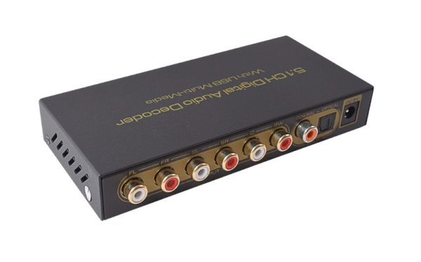Digital Audio Converter DAC 5.1CH Decoder Toslink + Coax with USB player-0