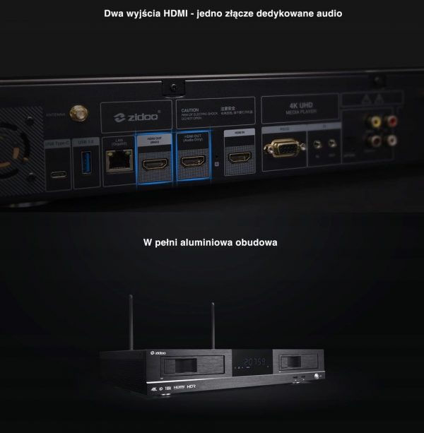 Android Media Player Zidoo X20 Pro 4K UHD HDR10 DAC Sabre Atmos-8788