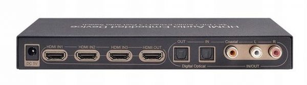 Переключатель HDMI 3x1 4K ARC с экстрактором аналогового/цифрового аудіо SPDIF/RCA-0