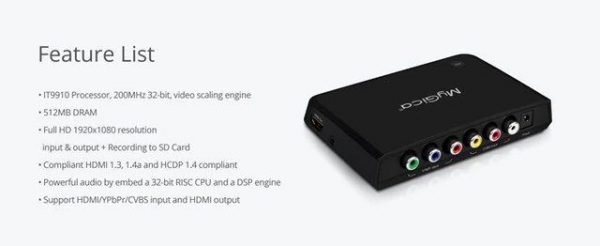 Nagrywarka Capture Grabber z HDMI do USB MyGica HD Cap X-II IT9910-8901
